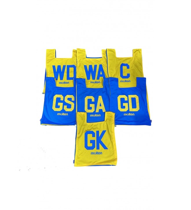 Molten Netball Reversible Mesh Bib Set (Yellow/Royal)